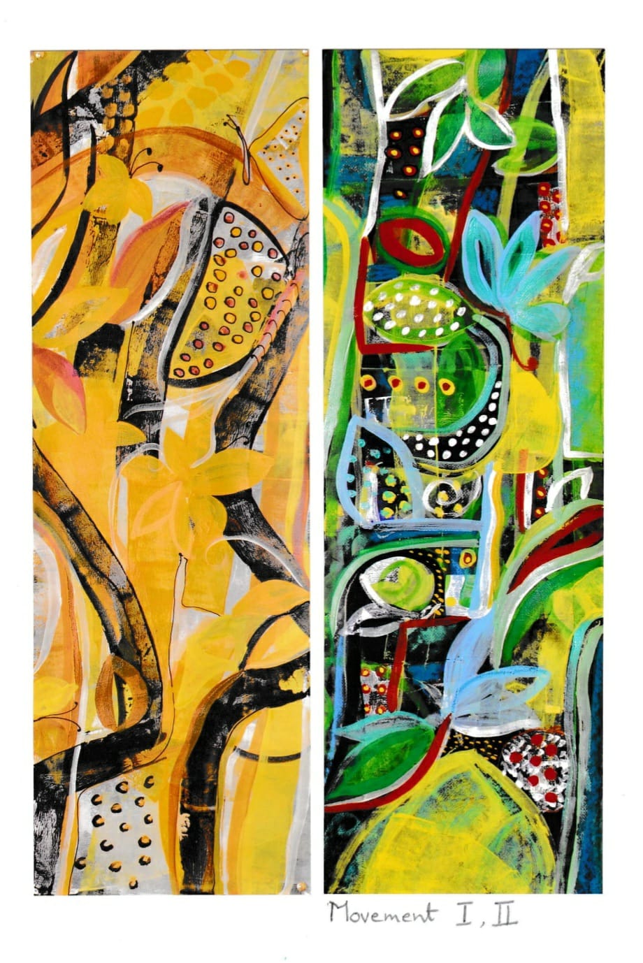 Movement I and II paintings